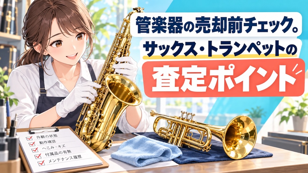 管楽器の売却前チェック。サックス・トランペットの査定ポイント